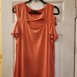 Ashley Steart Women's Orange Cold Shoulder Dress
